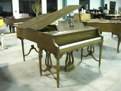 Fischer 'Harpsichord' Style Baby Grand Piano