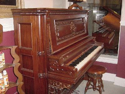 5-Pedal Wing & Son Orchestral Upright Piano