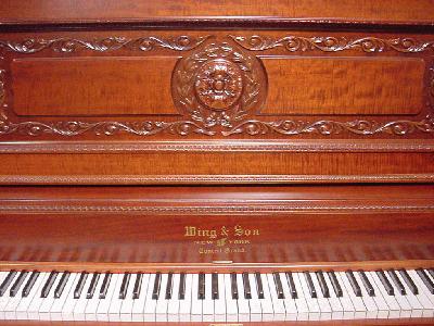 5-Pedal Wing & Son Orchestral Upright Piano